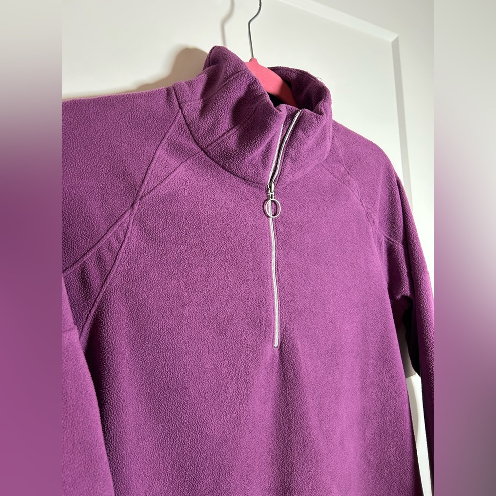 Athleta Fleece Pullover Jacket Quarter Zip - image 3
